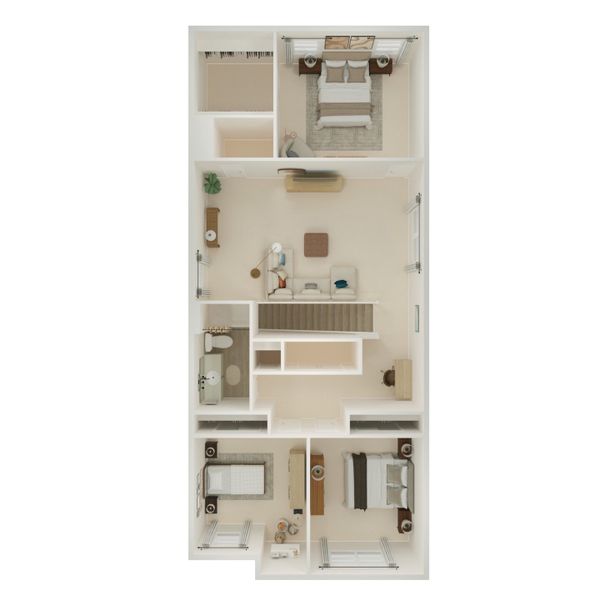 2D floor plan layout for the Tessa by K. Hovnanian® Homes in Osprey Ranch, Winter Garden, FL (Image 23).