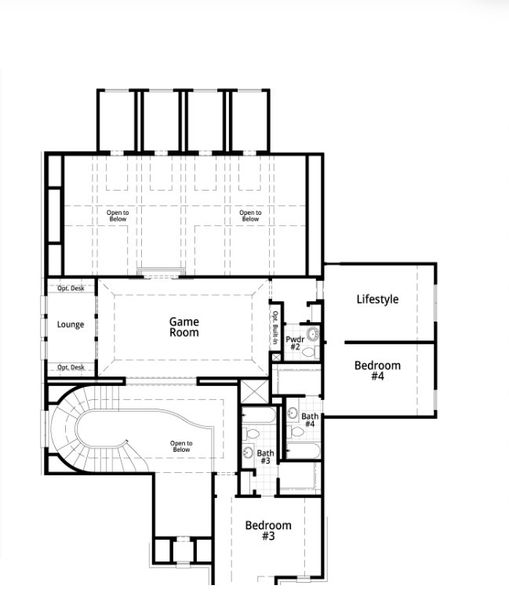 Image 60 representing the 817 Plan by Highland Homes in The Parks at Wilson Creek: 74ft. lots, Celina, TX.