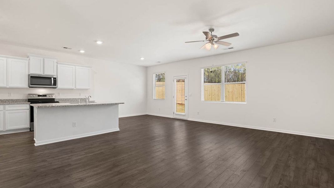 Representative unfurnished interior of a home built from the Saratoga by D.R. Horton in Poplar Preserve, Newnan (Image 10). Representative unfurnished interior of a home built from the Saratoga by D.R. Horton in Poplar Preserve, Newnan (Image 10).