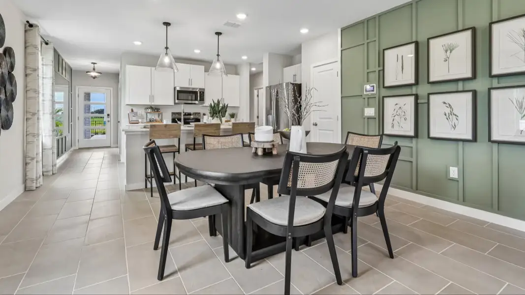 Flagler Floor Plan Open Concept Dining Area and Kitchen