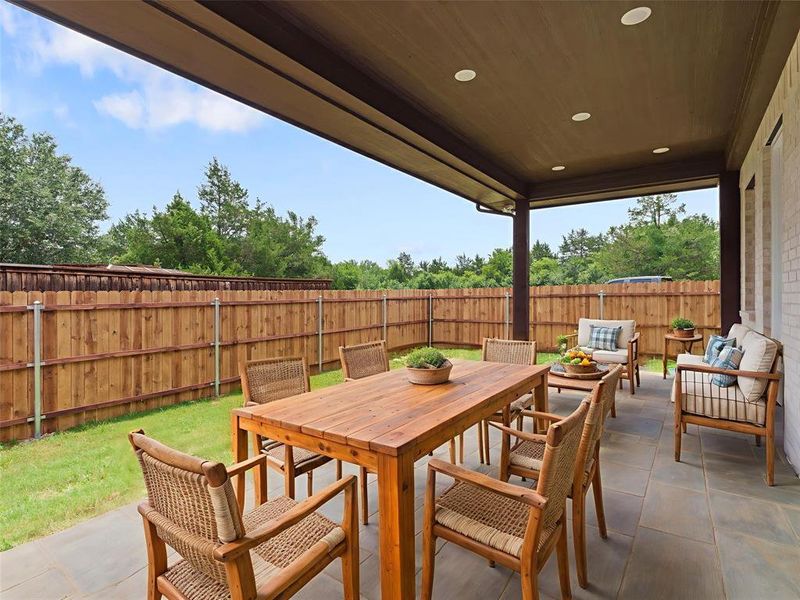 Exterior details and patio area of a home in , Denison (Image 27).