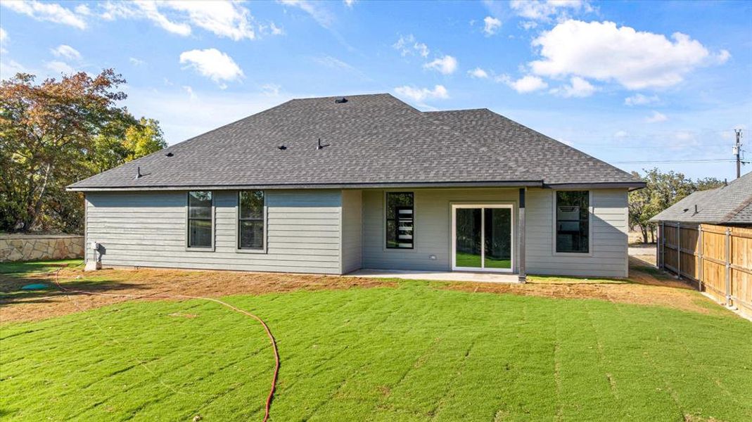 Exterior details and patio area of a home in , Granbury (Image 3). Exterior details and patio area of a home in , Granbury (Image 3).