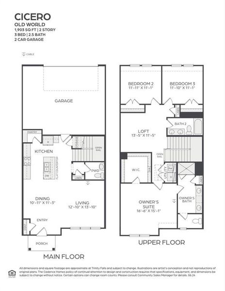 With wonderful entertaining spaces upstairs and down, our Cicero floor plan is the home for you!