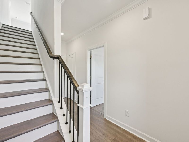 Spacious, unfurnished interior of a new home in Meadows at Wilson Farms - The Heights Series, Fort Mill (Image 9). Spacious, unfurnished interior of a new home in Meadows at Wilson Farms - The Heights Series, Fort Mill (Image 9).