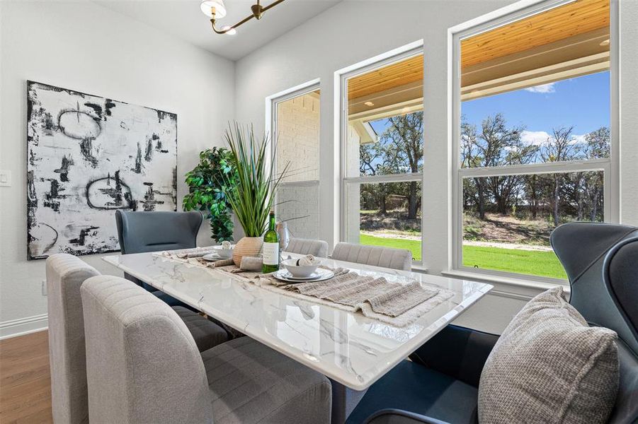 Furnished interior view inside a new home in SouthBend Estates, Granbury (Image 26).