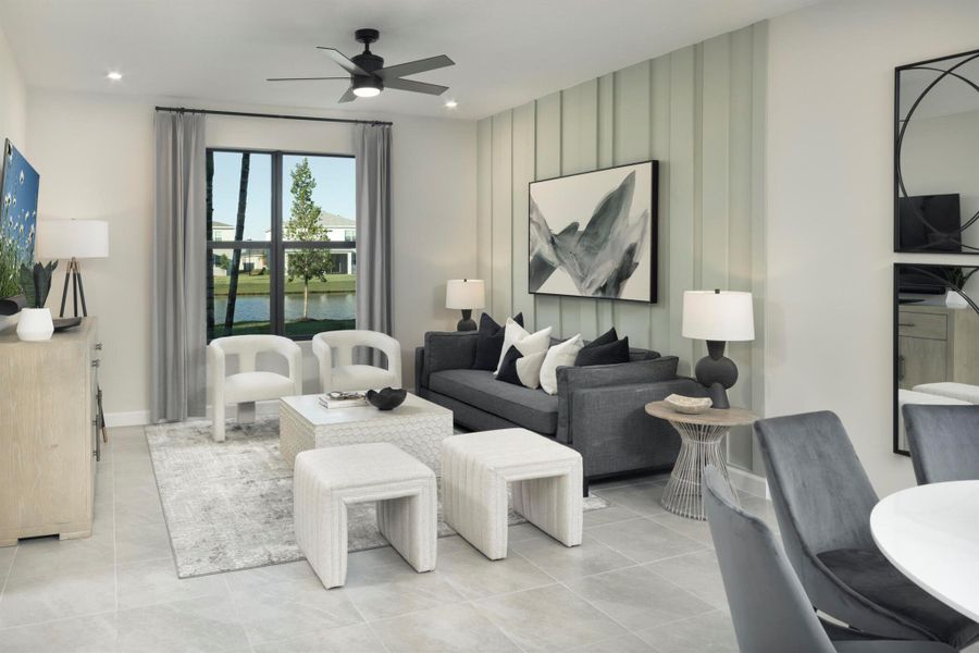 Furnished interior view inside a new home in Tradition - Cadence - Townhomes, Port St. Lucie (Image 9).