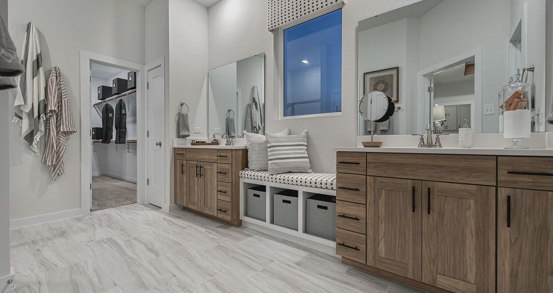 Representative furnished interior of a home built from the Wendy by Chesmar Homes in Meyer Ranch, New Braunfels (Image 12).