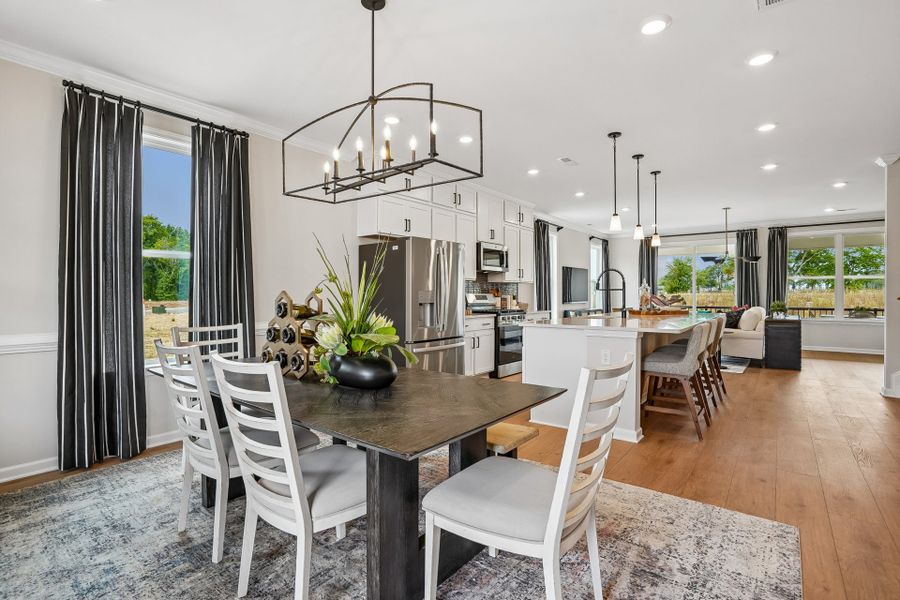 Representative furnished interior of a home built from the Seine by Caruso Homes in South Lake Townes at Flowers Plantation, Clayton (Image 9).