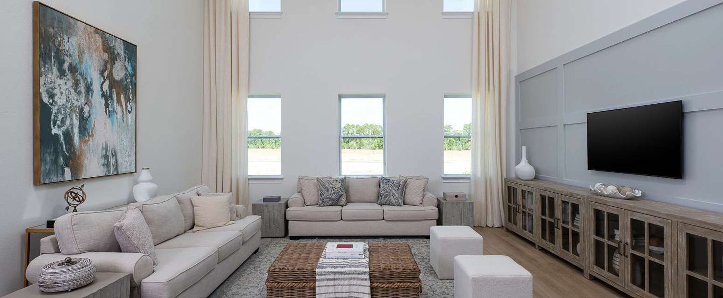 Representative furnished interior of a home built from the Duval II by Ashton Woods in Northlake Traditional, Winter Garden (Image 31).