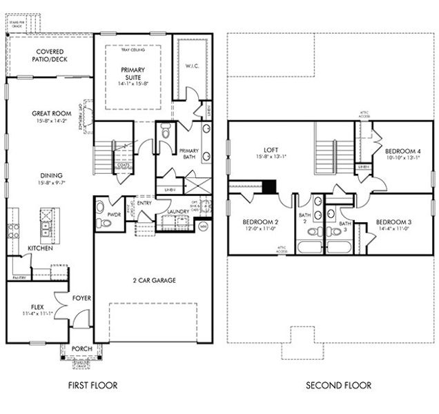 2D floor plan layout of this home in Carlton Landing, Rockvale, TN (Image 2). 2D floor plan layout of this home in Carlton Landing, Rockvale, TN (Image 2).
