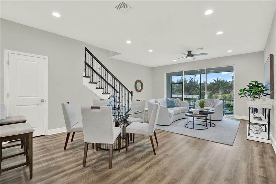 Furnished interior view inside a new home in The Towns At Long Bayou, Seminole (Image 18).