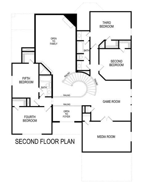 2D floor plan layout of this home in Collinsbrook Farm, Frisco, TX (Image 3).