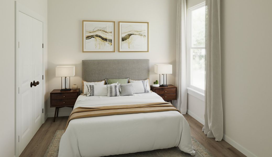 The Aspen boasts two secondary bedrooms.