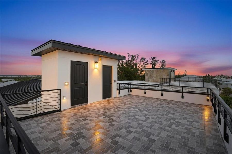 Exterior details and patio area of a home in , Englewood (Image 32).