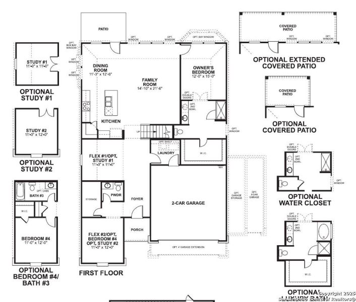 2D floor plan layout of this home in Greenspoint Heights, Seguin, TX (Image 3).
