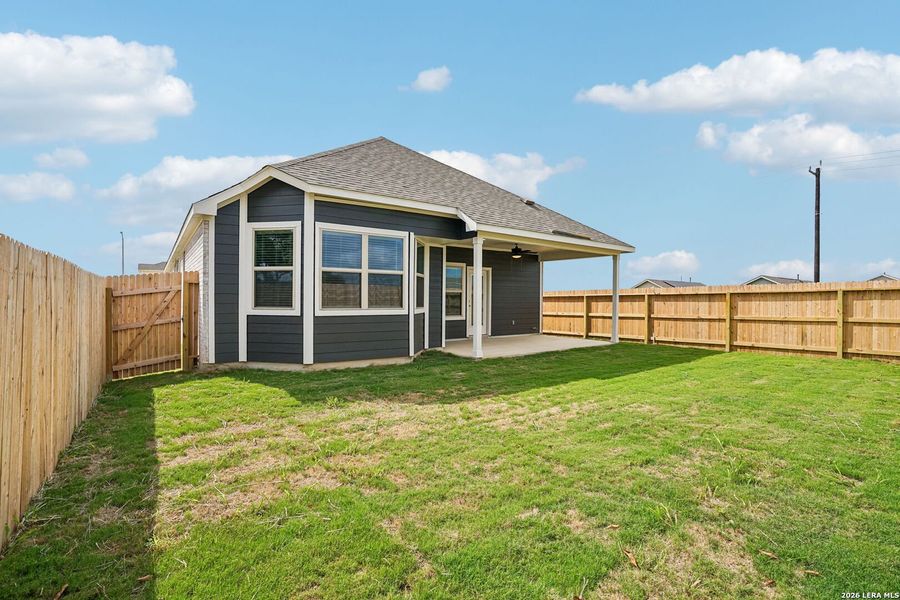 Exterior details and patio area of a home in Kallison Ranch, San Antonio (Image 4).