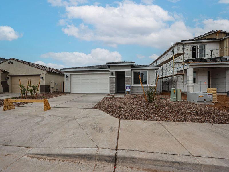 A group of houses with a few stairs.