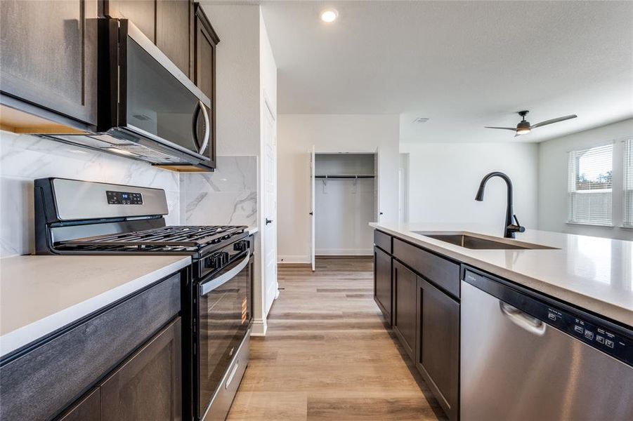 Furnished interior view inside a new home in Eagle Creek, Denton (Image 8).