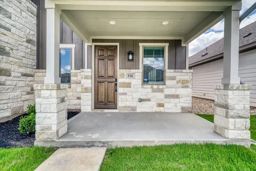 Exterior details and patio area of a home in , Buda (Image 3).