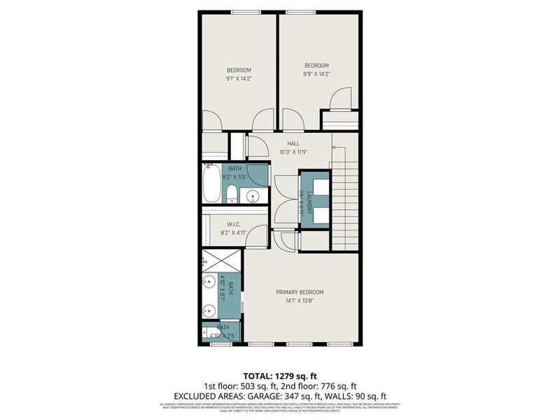 2D floor plan layout of this home in , Atlanta, GA (Image 5).
