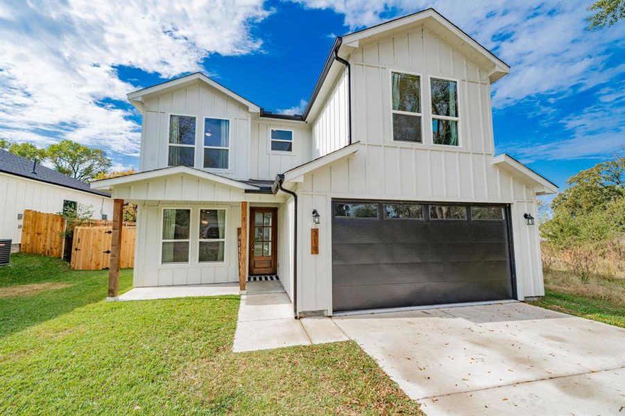 Front exterior of a new home in , Gun Barrel City, TX, highlighting curb appeal (Image 26).