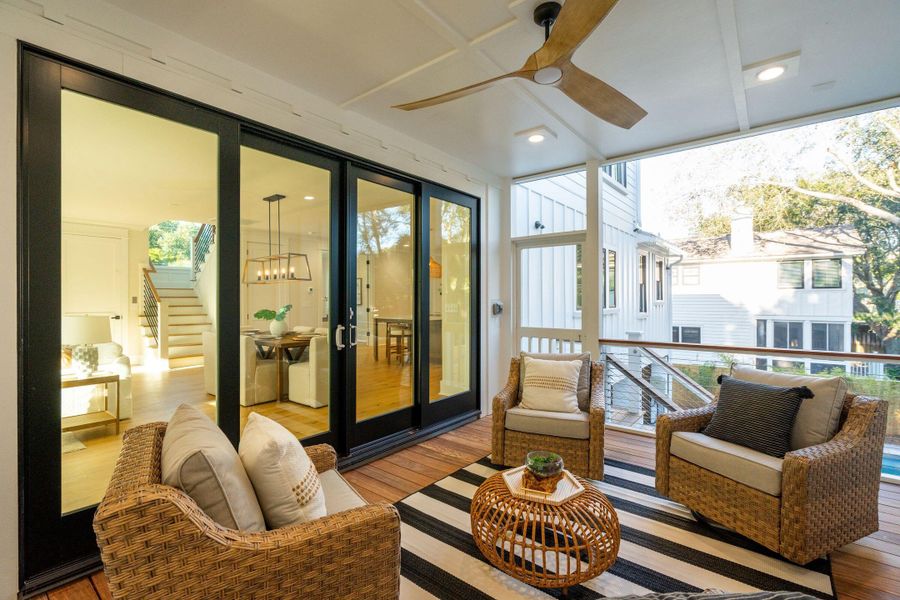 Exterior details and patio area of a home in , Isle Of Palms (Image 2). Exterior details and patio area of a home in , Isle Of Palms (Image 2).