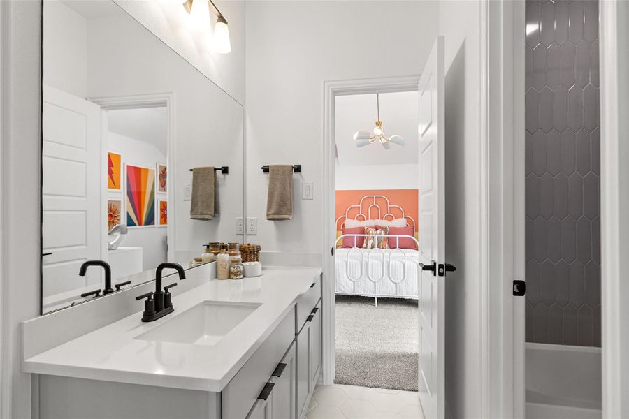 Furnished interior view inside a new home in Beamer Villas, Friendswood (Image 36).