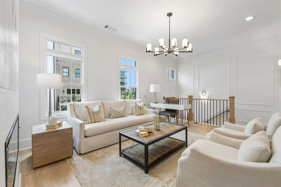 Furnished interior view inside a new home in Skyview On Broad, Sugar Hill (Image 9).