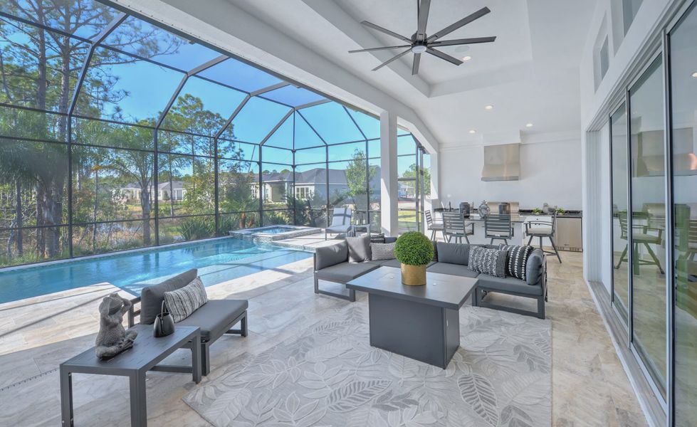 Exterior details and patio area of a home in Woodhaven, Port Orange (Image 23).