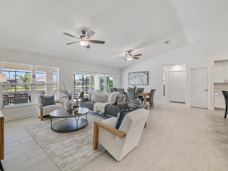 Representative furnished interior of a home built from the The Paradise Cove II by Sunlife Homes LLC in Cape Coral, Cape Coral (Image 12).