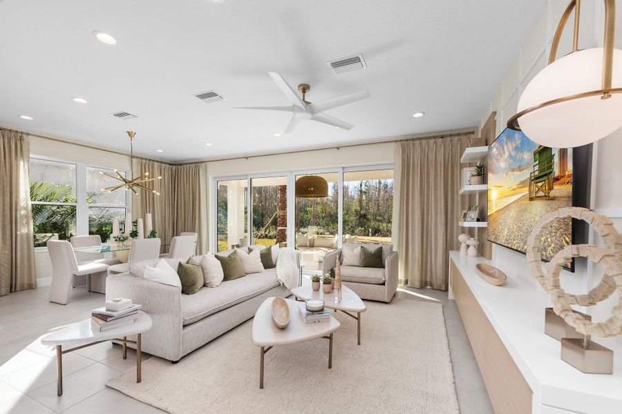 Representative furnished interior of a home built from the Jasmine by GL Homes in Valencia Ridge (55+), Wesley Chapel (Image 8).