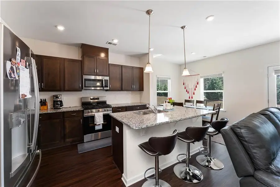 Furnished interior view inside a new home in , Sugar Hill (Image 8). Furnished interior view inside a new home in , Sugar Hill (Image 8).