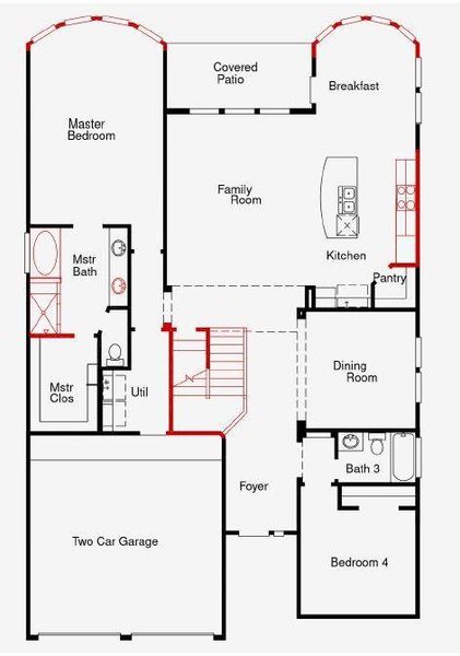 2D floor plan layout of this home in The Meadows at Imperial Oaks 50', Spring, TX (Image 4). 2D floor plan layout of this home in The Meadows at Imperial Oaks 50', Spring, TX (Image 4).