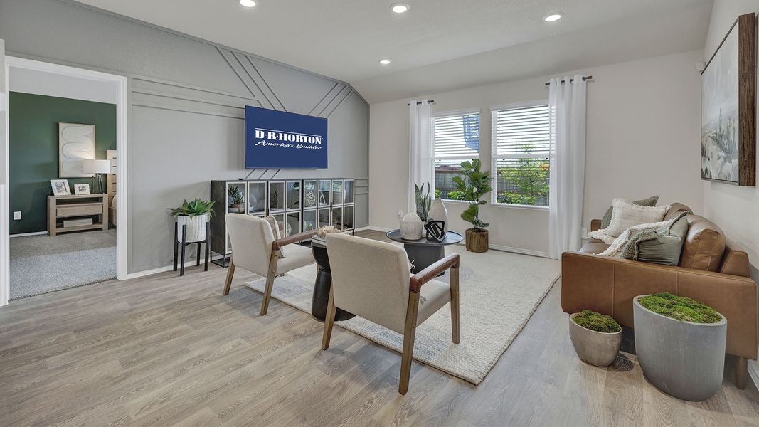 Representative furnished interior of a home built from the The Irvine by D.R. Horton in Arroyo Ranch, Seguin (Image 7).