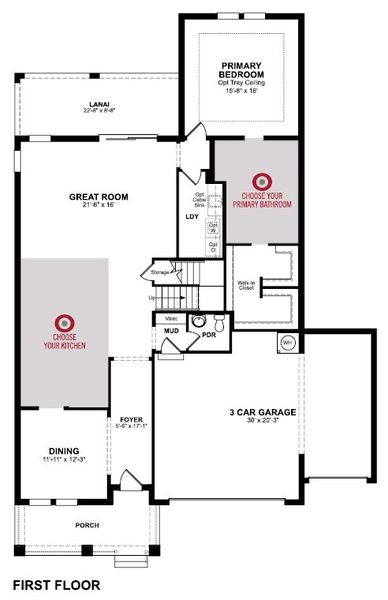 2D floor plan layout for the Monterey by Beazer Homes in Acuera Estates, Apopka, FL (Image 3). 2D floor plan layout for the Monterey by Beazer Homes in Acuera Estates, Apopka, FL (Image 3).