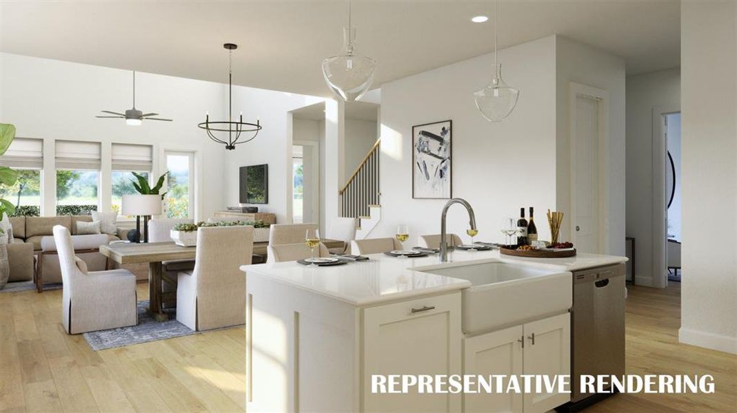 Open and flowing, entertaining is a breeze in our Delacroix floor plan. VIRTUALLY STAGED RENDERING Open and flowing, entertaining is a breeze in our Delacroix floor plan. VIRTUALLY STAGED RENDERING