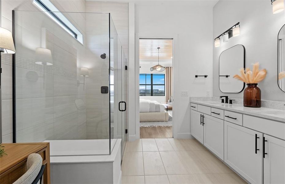 Furnished interior view inside a new home in Del Webb Catalina, Lakewood Ranch (Image 15). Furnished interior view inside a new home in Del Webb Catalina, Lakewood Ranch (Image 15).