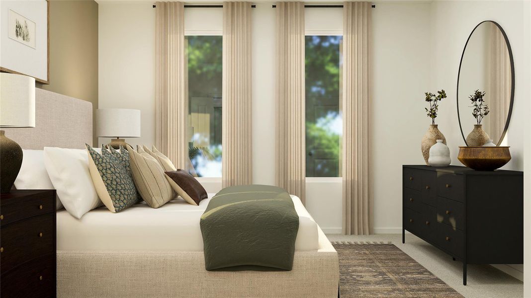 Furnished interior view inside a new home in Meadowlark Preserve, Pflugerville (Image 21).