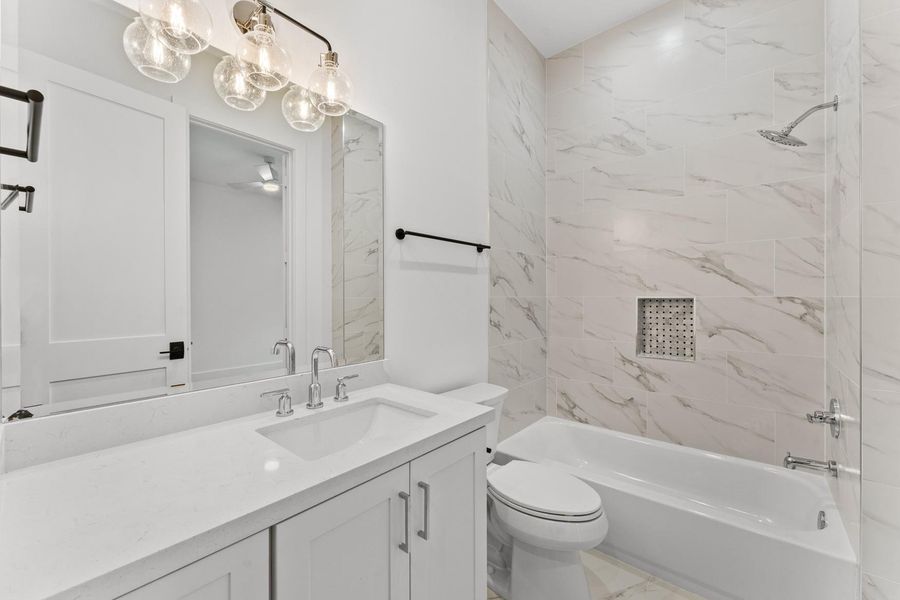 Furnished interior view inside a new home in , West University Place (Image 37).