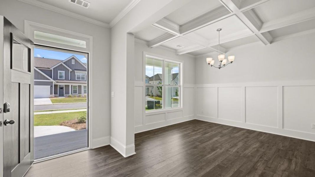 Furnished interior view inside a new home in Hamptons at Riverwood East, Dallas (Image 41).
