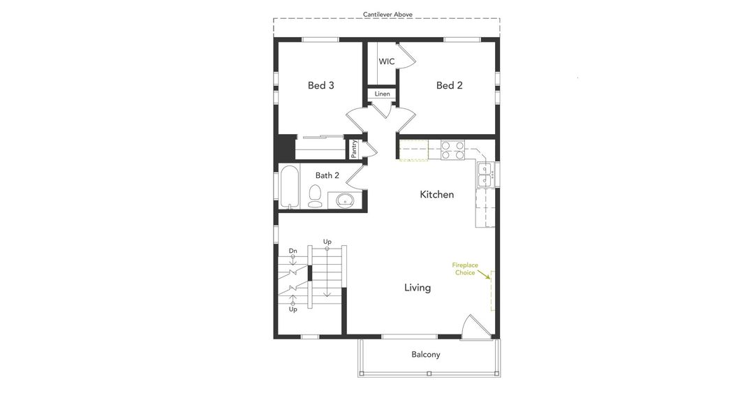 2D floor plan layout of this home in Banning Lewis Ranch - New Homes Colorado Springs, Colorado Springs, CO (Image 2). 2D floor plan layout of this home in Banning Lewis Ranch - New Homes Colorado Springs, Colorado Springs, CO (Image 2).