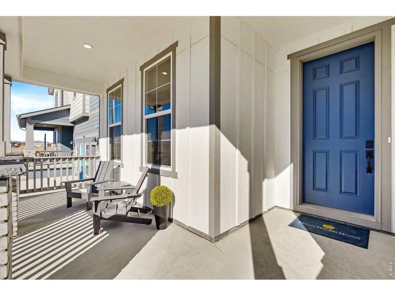 Exterior details and patio area of a home in Farmstead, Berthoud (Image 3).