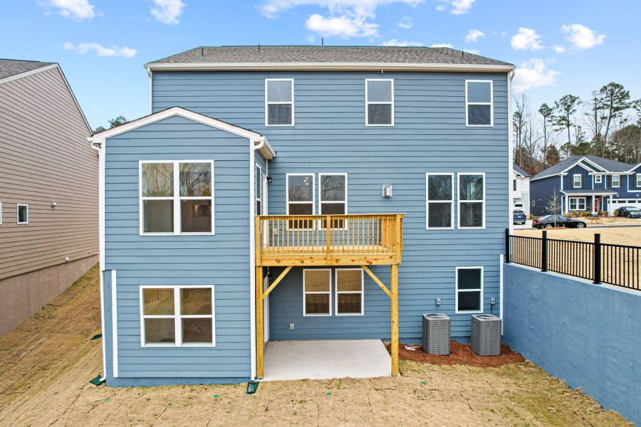 Exterior details and patio area of a home in Bryton, Huntersville (Image 29).