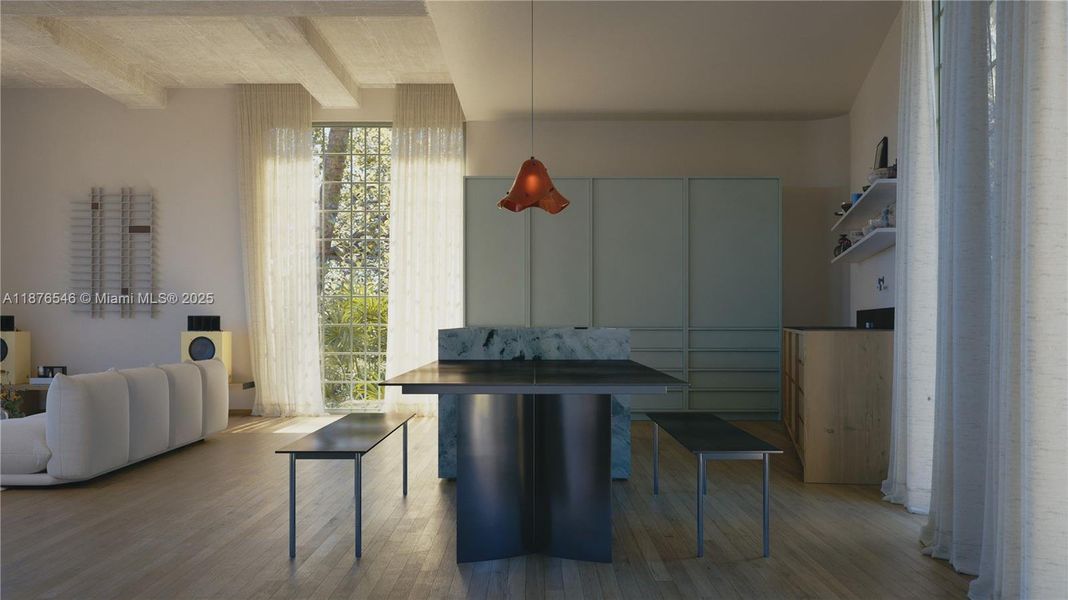 Furnished interior view inside a new home in , Miami (Image 5). Furnished interior view inside a new home in , Miami (Image 5).