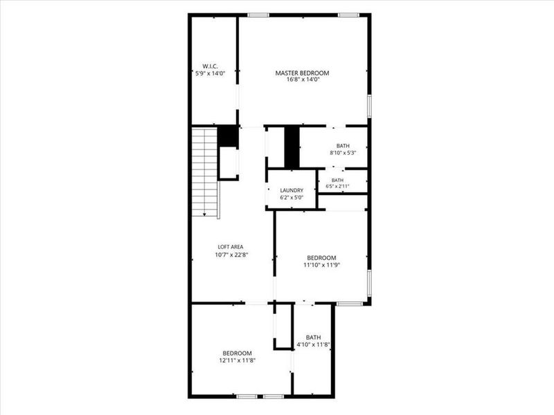 2D floor plan layout of this home in Brooks at Riverview Landing, Smyrna, GA (Image 7).