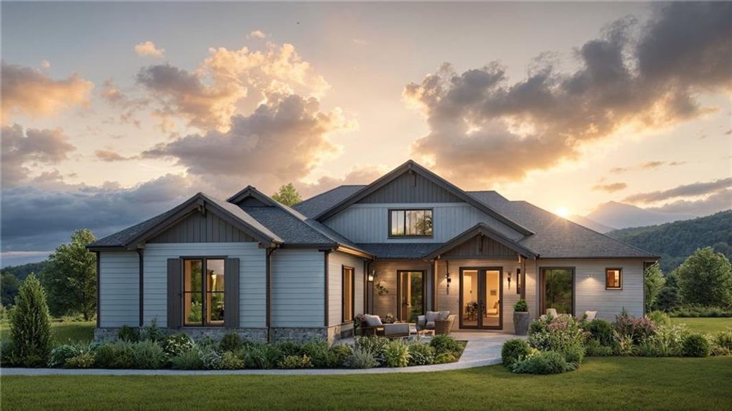 Front exterior of a new home in , Cleveland, GA, highlighting curb appeal (Image 9).
