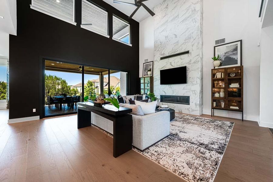 Representative furnished interior of a home built from the Catalina by Taylor Morrison in Travisso Florence Collection, Leander (Image 14).
