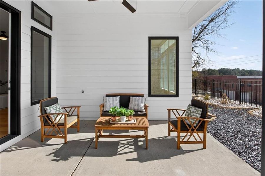 Exterior details and patio area of a home in , Canton (Image 23).