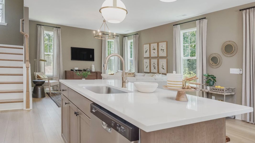Furnished interior view inside a new home in Sidney Creek Single Family, Zebulon (Image 18).
