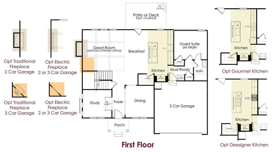2D floor plan layout of this home in Fowler Farms, Auburn, GA (Image 5).